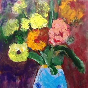 Painting titled "MORE Flowers" by Terri, Original Artwork, Acrylic
