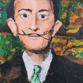 Ζωγραφική με τίτλο "Salvador Dali" από Terri, Αυθεντικά έργα τέχνης, Ακρυλικό