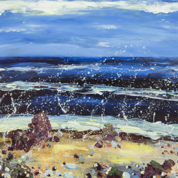 Peinture intitulée "Beach" par Terri, Œuvre d'art originale, Acrylique