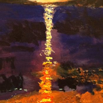 Painting titled "sunset" by Terri, Original Artwork, Acrylic