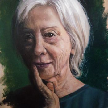 Painting titled "Fernanda Montenegro" by Agnelo Andrade, Original Artwork, Oil