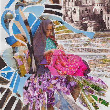 Collages intitulée "WISDOM" par Agnès Adamowicz, Œuvre d'art originale, Collages