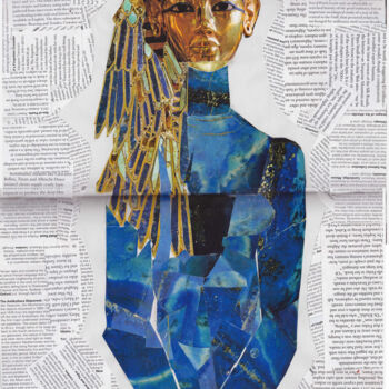 Collages getiteld "LA JEUNE FILLE ET L…" door Agnès Adamowicz, Origineel Kunstwerk, Collages