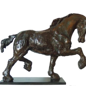 Escultura titulada "Petit cheval" por Agnès Aubert, Obra de arte original, Bronce