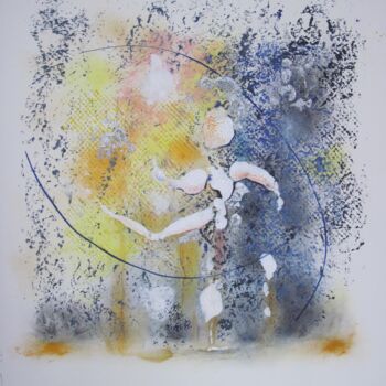 Painting titled "Danse" by Agnès Bollé (AGNES), Original Artwork, Gouache