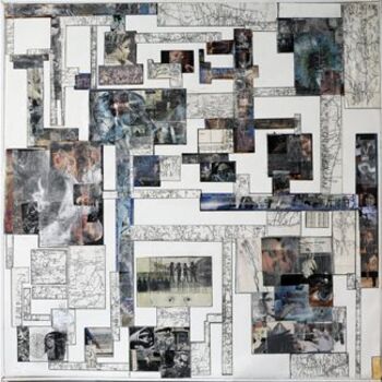 "Collage sans titre…" başlıklı Tablo Agnès M tarafından, Orijinal sanat, Petrol