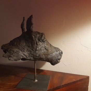 Sculpture intitulée "Eclair" par Agnès Raczynska, Œuvre d'art originale, Argile