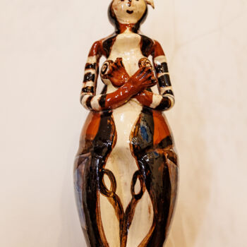 雕塑 标题为“Grâce 2” 由Agnes Raffier, 原创艺术品, 粘土
