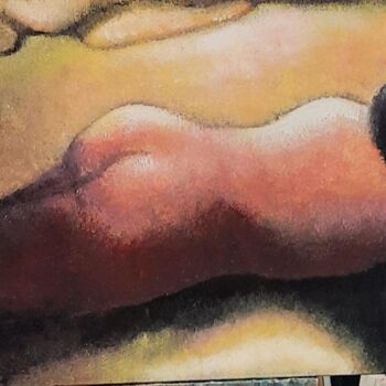 绘画 标题为“A plat ventre” 由Agnes Rolin, 原创艺术品, 丙烯 安装在木质担架架上