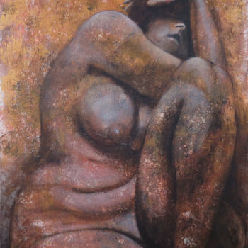 Peinture intitulée "nu-se-voilant-la-fa…" par Agnes Rolin, Œuvre d'art originale