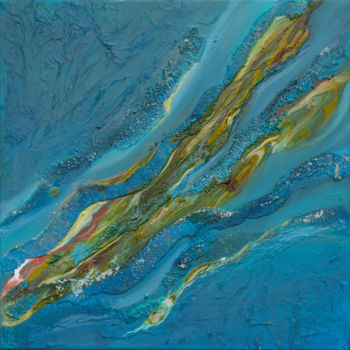 Peinture intitulée "vue du ciel" par Agnes Rolin, Œuvre d'art originale, Acrylique