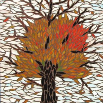 Скульптура под названием "Autumn tree" - Agnes Balint, Подлинное произведение искусства
