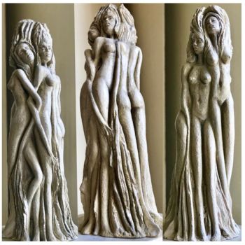 Sculpture titled "Les-Nymphes" by Agnesbens, Original Artwork, Ceramics