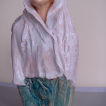 Sculpture intitulée "Madone" par Agnes Corre, Œuvre d'art originale