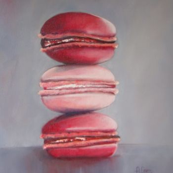 Pintura titulada "macarons 2" por Agnes Corre, Obra de arte original