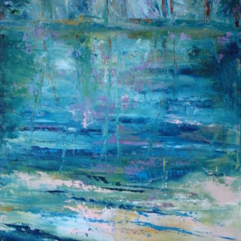 Картина под названием "REFLETS D'EAU" - Agnes Corre, Подлинное произведение искусства