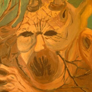 Painting titled "l'arbre homme" by Agnès Dubois-Bourel, Original Artwork