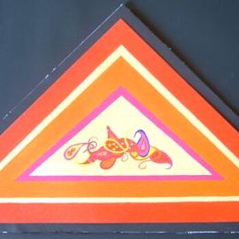 Schilderij getiteld "Cachemire triangle…" door Agnès Dubois-Bourel, Origineel Kunstwerk
