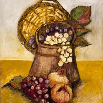 Painting titled "Autunno caldo" by Agnese Bascià, Original Artwork, Oil