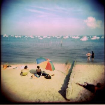 Photography titled "plage et ombre" by Agnès M, Original Artwork
