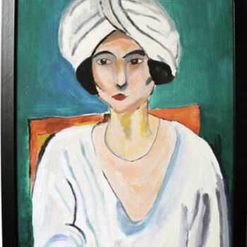 Peinture intitulée "D'après Modigliani" par Agnès M, Œuvre d'art originale, Huile