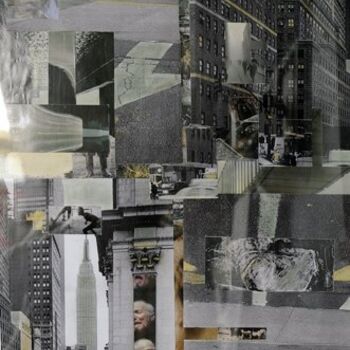 Картина под названием "Collage sans titre" - Agnès M, Подлинное произведение искусства, Масло