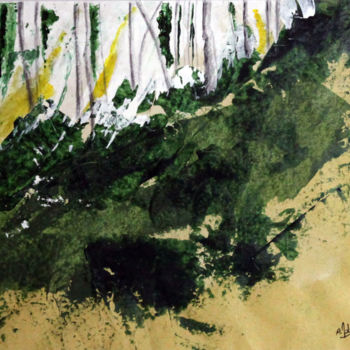 「En forêt」というタイトルの絵画 Agnès Molinaroによって, オリジナルのアートワーク, アクリル