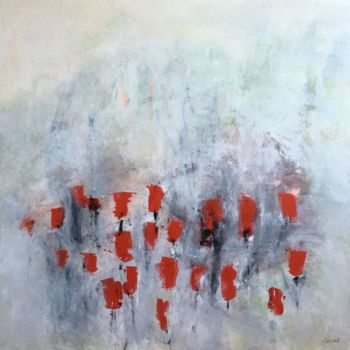 Malarstwo zatytułowany „Tulips” autorstwa Agnieszka Ceccarelli, Oryginalna praca, Akryl