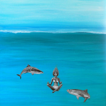 Painting titled "Underwater dream: E…" by Agnieszka Nosek, Original Artwork, Oil