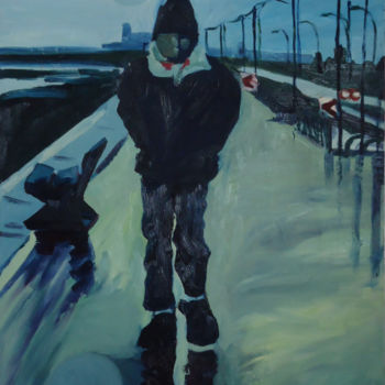 Painting titled "Isolement" by Agnieszka Rozek, Original Artwork, Oil