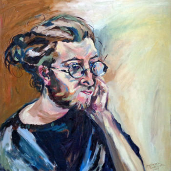Pintura intitulada "Regard" por Agnieszka Rozek, Obras de arte originais, Óleo