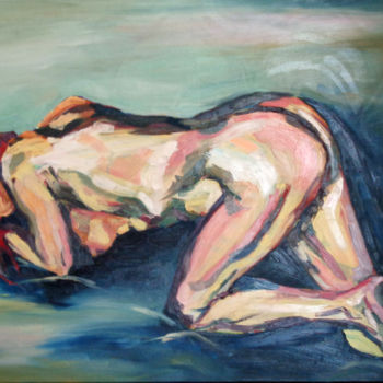 Malerei mit dem Titel "Désire" von Agnieszka Rozek, Original-Kunstwerk, Öl