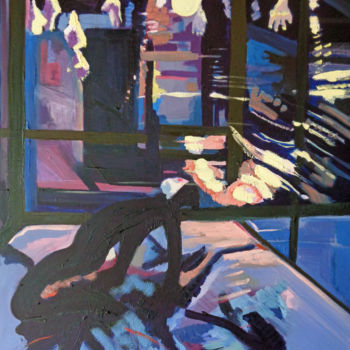 Peinture intitulée "La nuit blanche- Co…" par Agnieszka Rozek, Œuvre d'art originale, Huile