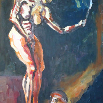 Peinture intitulée "Marche vers la mort" par Agnieszka Rozek, Œuvre d'art originale, Huile