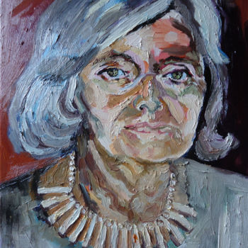 Painting titled "Maman" by Agnieszka Rozek, Original Artwork, Oil
