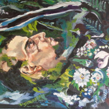 Malerei mit dem Titel "Le Bois de Dieleghem" von Agnieszka Rozek, Original-Kunstwerk, Öl