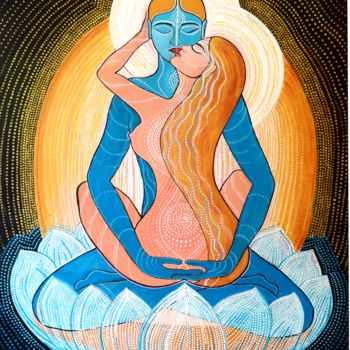 Peinture intitulée "Tantric Love" par Agnieszka Szalabska, Œuvre d'art originale, Acrylique