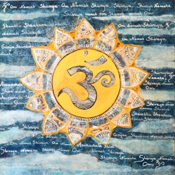 Painting titled "Etermal Sun" by Agnieszka Szalabska, Original Artwork, Acrylic