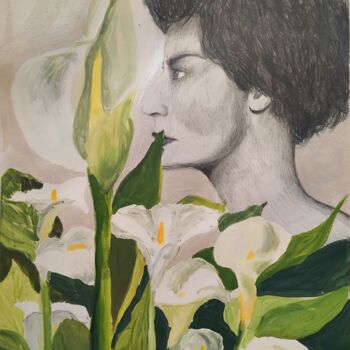Peinture intitulée "Silence et les call…" par Agnieszka Zuchowska, Œuvre d'art originale, Gouache