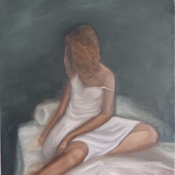 Painting titled "the Woman" by Aleksandar Goldbeck, Original Artwork, Oil