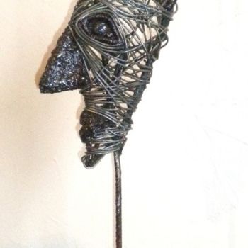 Sculpture titled "Le Profil" by Agostinho Dacunha, Original Artwork, Metals