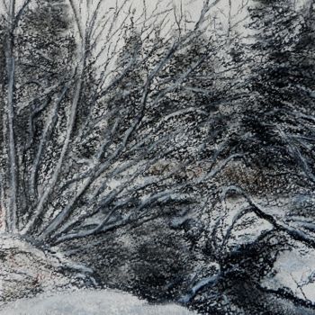 Pintura intitulada "Рисунок зимы" por Andrei Gudkov, Obras de arte originais, Outro