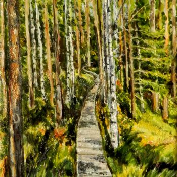 Картина под названием "Лес" - Андрей Гудков, Подлинное произведение искусства, Масло