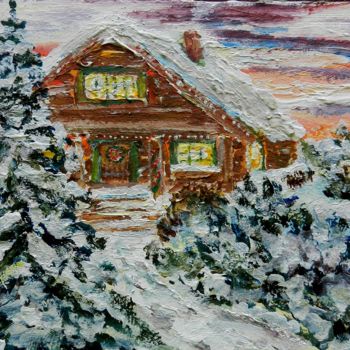 Pintura intitulada "Зимой" por Andrei Gudkov, Obras de arte originais, Acrílico
