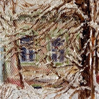 Картина под названием "Домик в провинции" - Андрей Гудков, Подлинное произведение искусства, Масло