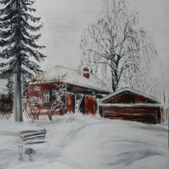 Drawing titled "Январь 2021" by Andrei Gudkov, Original Artwork, Pastel