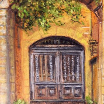 Рисунок под названием "Дверь 2" - Андрей Гудков, Подлинное произведение искусства, Пастель