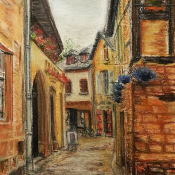 Painting titled "Улочка 2" by Andrei Gudkov, Original Artwork, Pastel