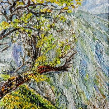Malarstwo zatytułowany „Весна в горах” autorstwa Андрей Гудков, Oryginalna praca, Olej