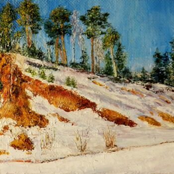 Картина под названием "В марте" - Андрей Гудков, Подлинное произведение искусства, Масло
